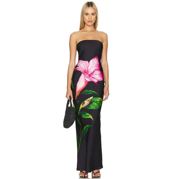 ROCOCO SAND Maxi Dress in Black - Picture 1 of 14